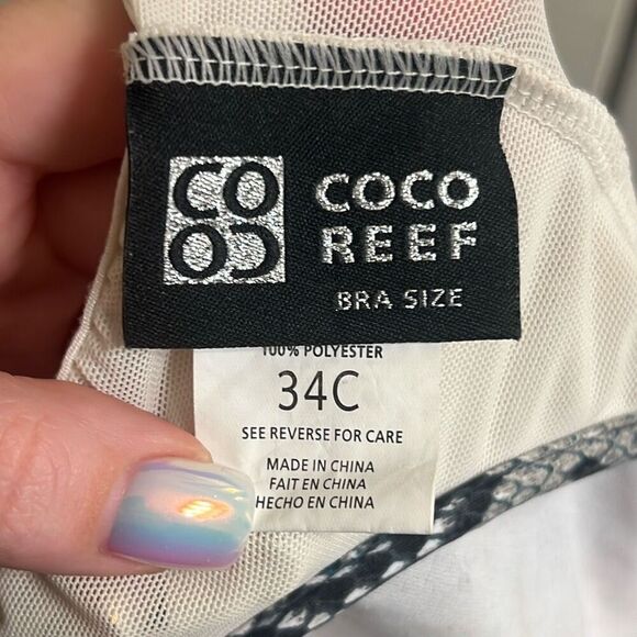 ✨Coco Reef Twist Green Snake Tankini Sz 34C & Small Swim Bikini✨ - Picture 9 of 10